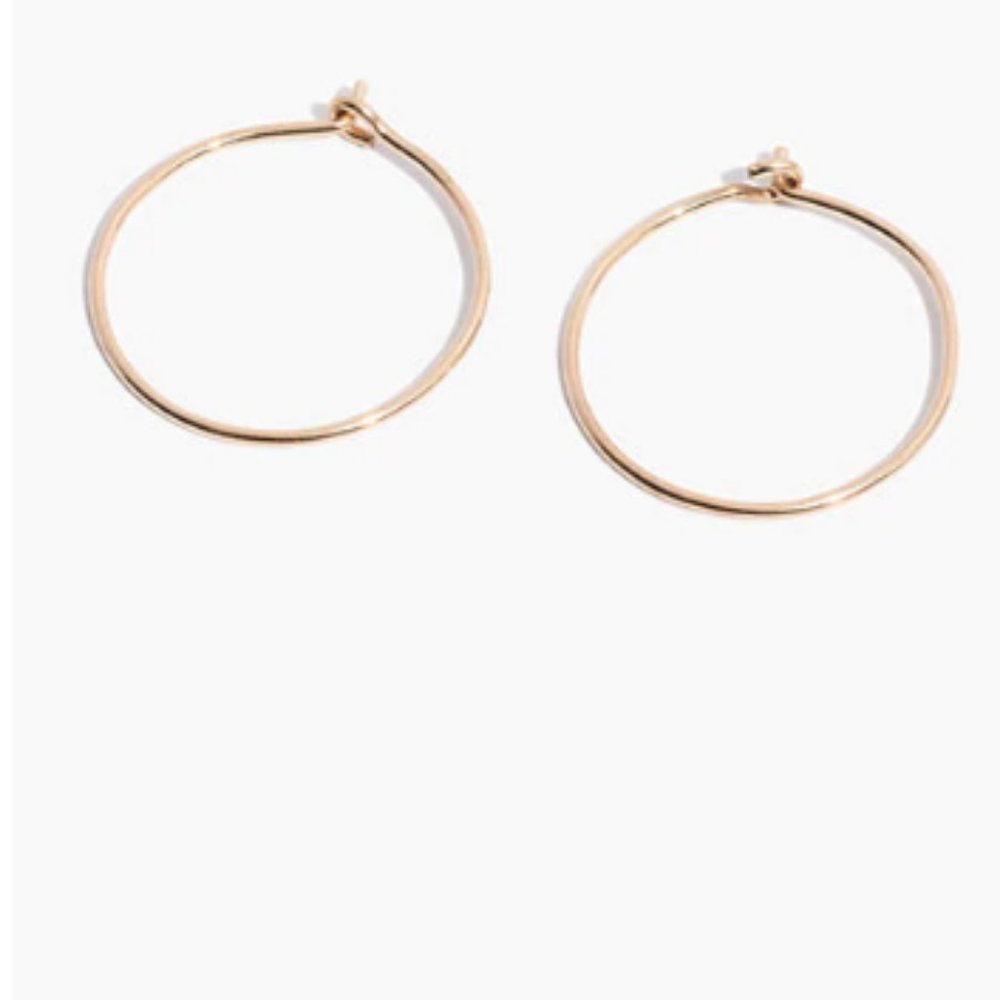 NWT MAdewell 14k Gold-Filled Hoop Earrings